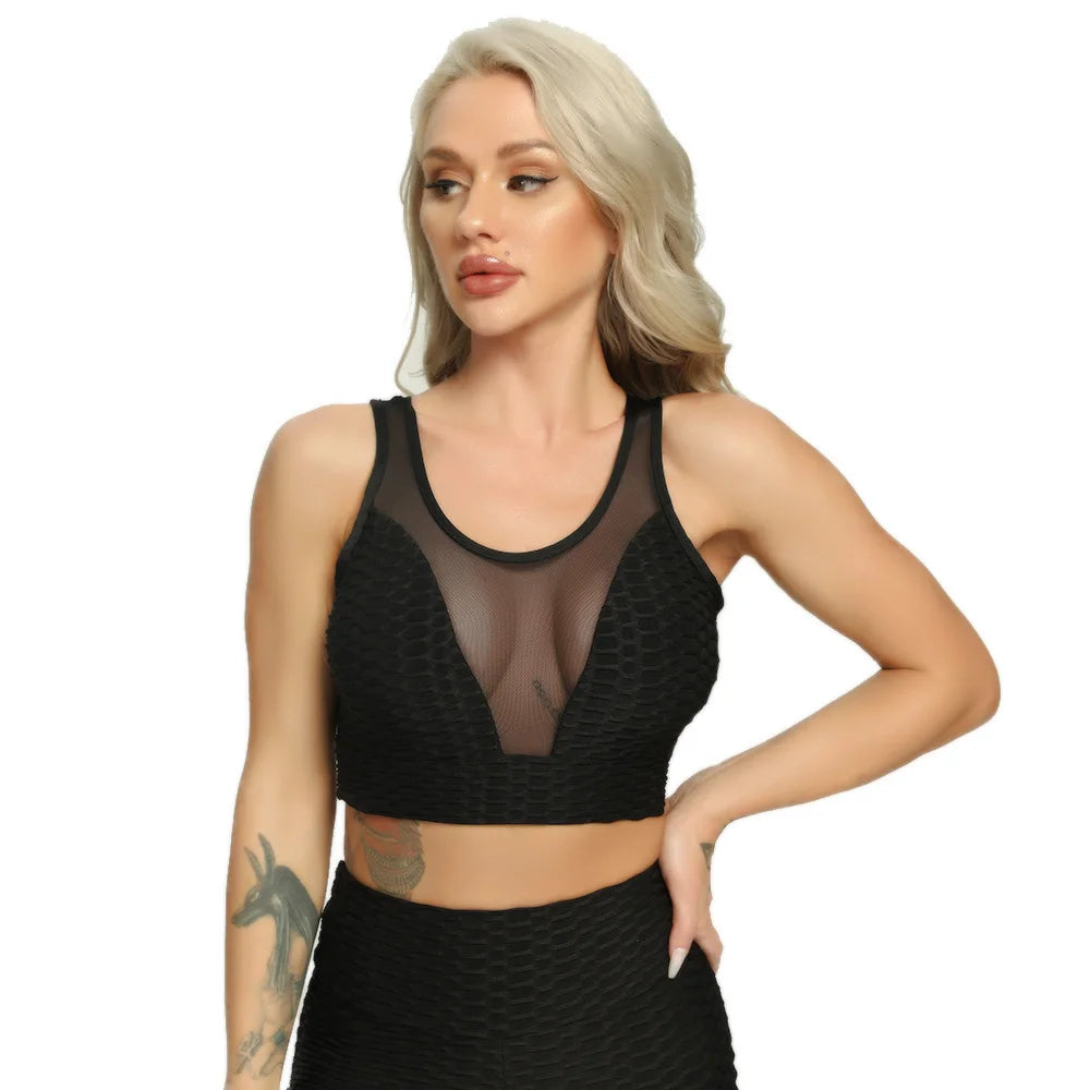 Patchwork Fitness Bras for Women's