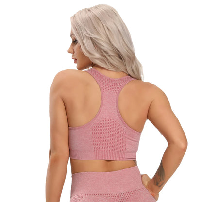 Vest Backless Solid Running Gym Bra