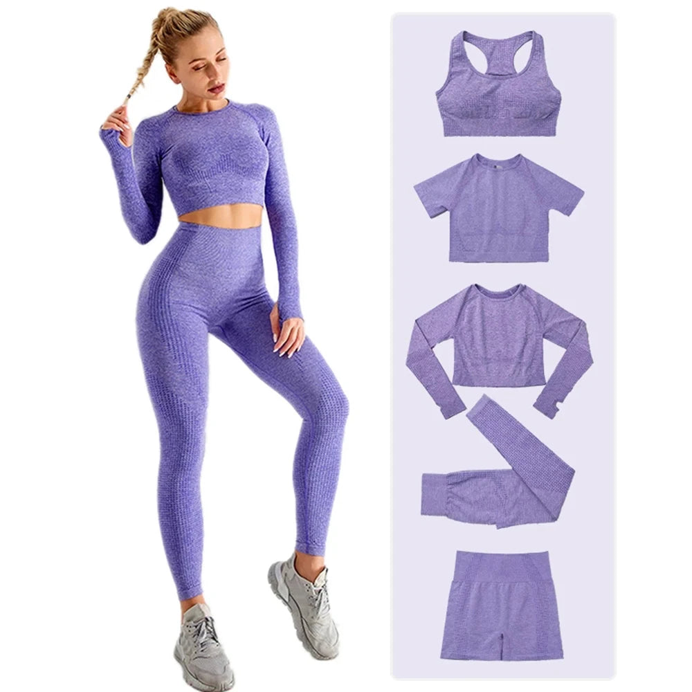 2/3/4PCS Seamless Yoga Set for Fitness