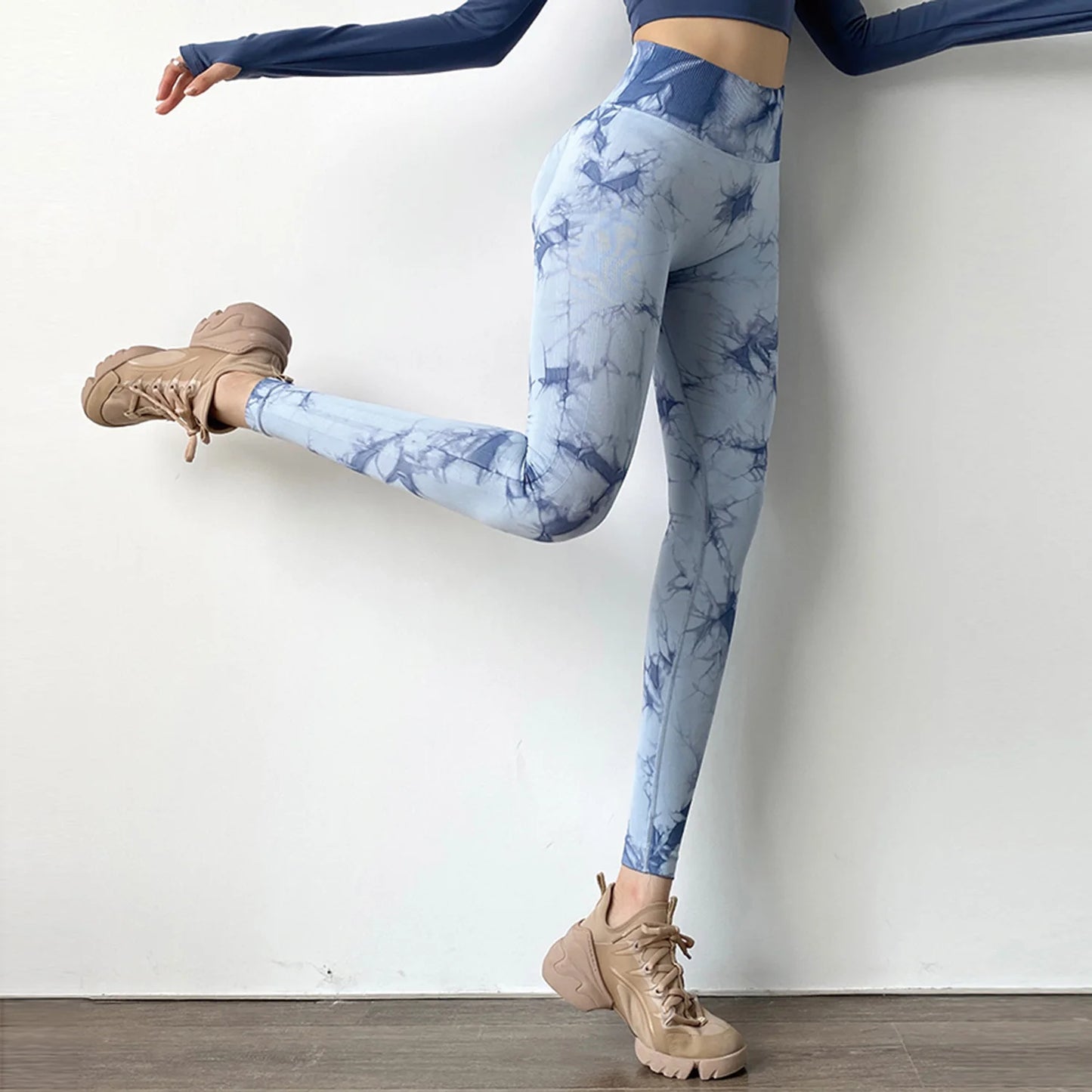 Women Tie-dye Seamless Leggings