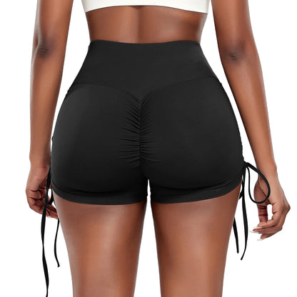 Side Drawstring Yoga Shorts for Fitness