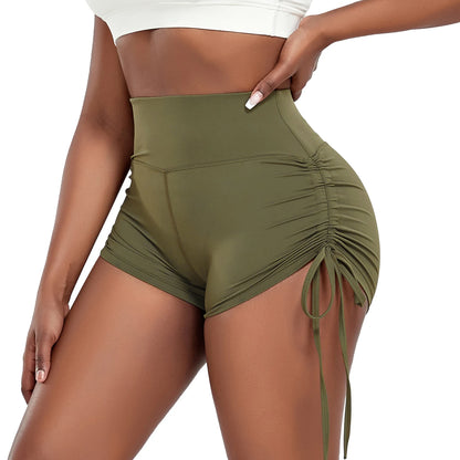 Side Drawstring Yoga Shorts for Fitness