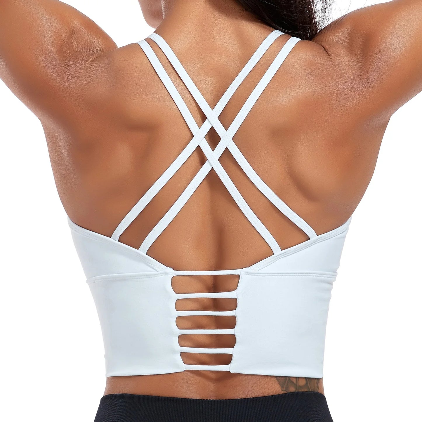 Solid Backless Gym Running Skinny Bras